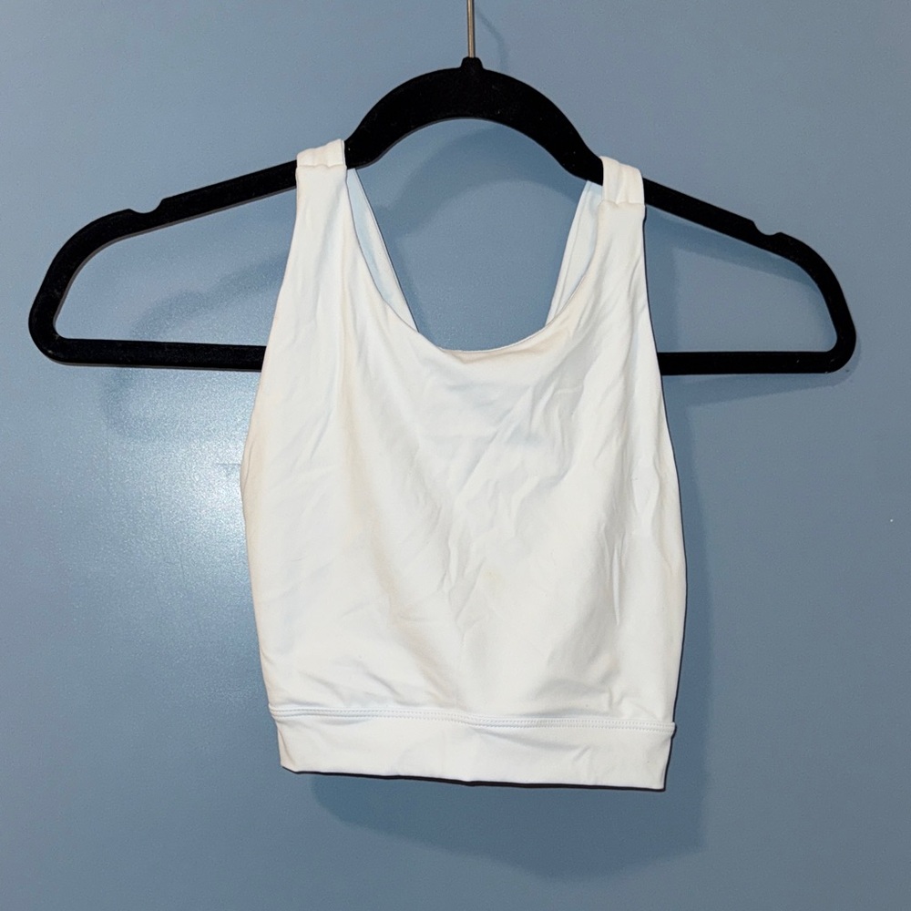 Baby blue Sleeveless Crop Top